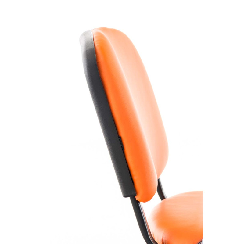 Chaise Ken avec table pliante, similicuir, orange