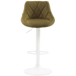 Tabouret de bar Lazio tissu blanc vert