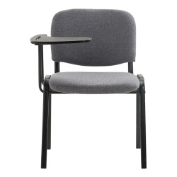 Juego de 4 sillas Ken en tela con mesa plegable Gris