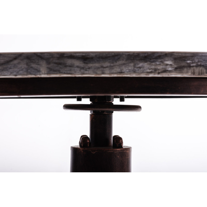 Table haute Lumos, bois bronze