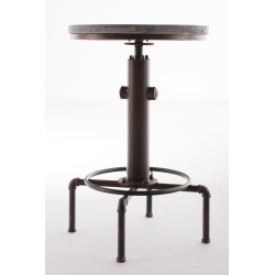 Table haute Lumos, bois bronze