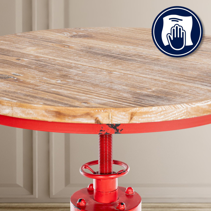 Table haute rouge de la Ruhr