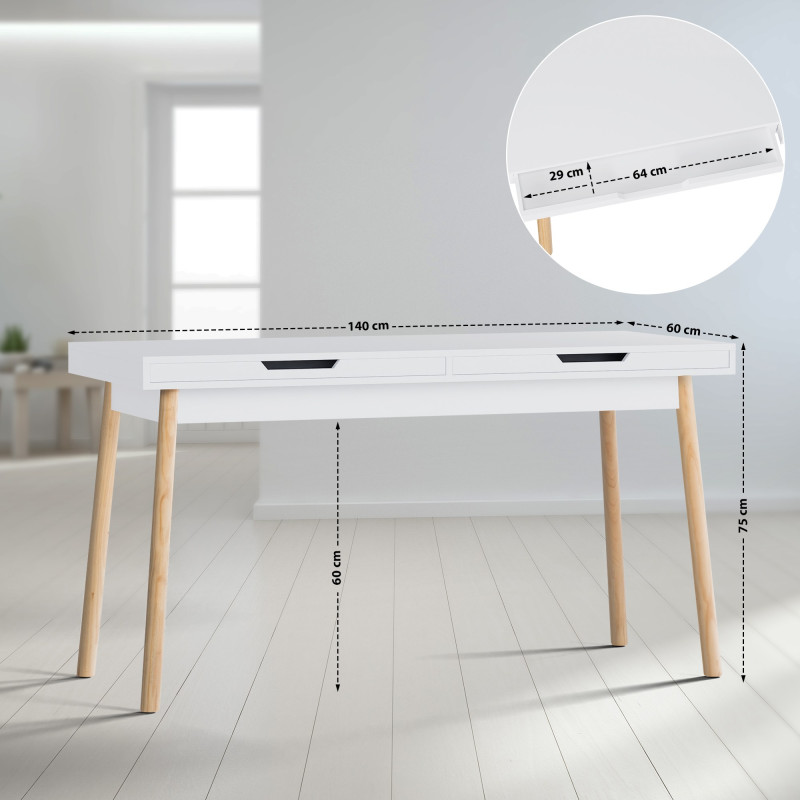 Bureau Porto 140 cm V2 blanc