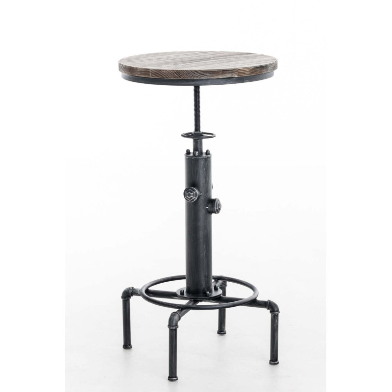 Mesa Lumos Industrial Look & Ø 50 cm Plateado antiguo