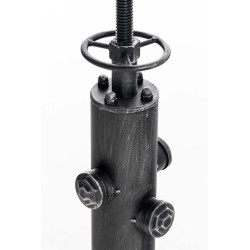 Mesa Lumos Industrial Look & Ø 50 cm Plateado antiguo