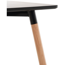 Tavolo Quadrato da Cucina Viborg nero,60 cm