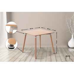 Mesa de Cocina Viborg Natural,80 cm