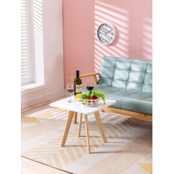 Mesa auxiliar cuadrada Almería Blanco,Natural (cuadrado)