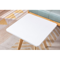 Tavolino quadrato Almeria look scandinavo bianco,natura (quadrato)