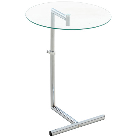 Table en verre Safi, verre transparent