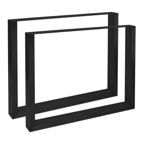 pieds de table Velden, 80 cm, noirs