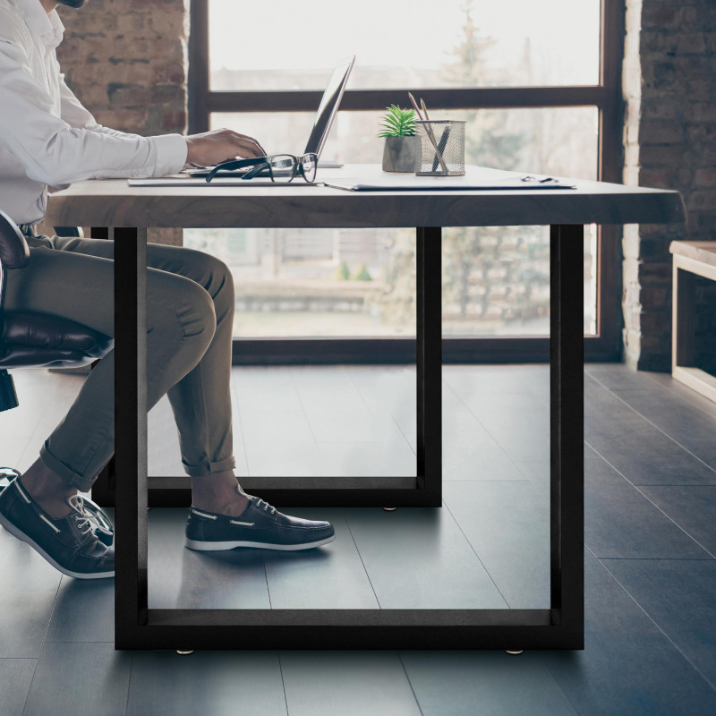 pieds de table Velden, 80 cm, noirs