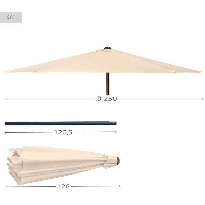 Parasol Aktive Beige Ø 250 cm