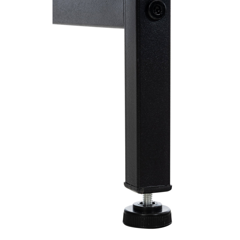 Escritorio Oviedo de madera con estante Negro/marrón