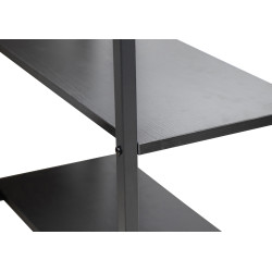 Escritorio de oficina Ocala de madera con estante Negro/marrón