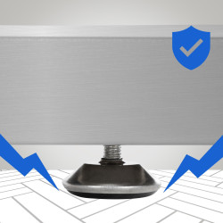 2 pieds de table Velden, 80 cm, acier inoxydable