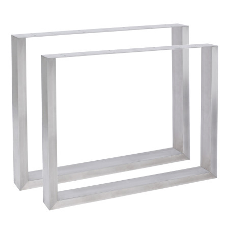 Set De 2 Soportes Velden Cuadrados Para Mesas Acero inoxidable,90 cm
