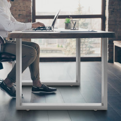 2 pieds de table Velden 90 cm en acier inoxydable