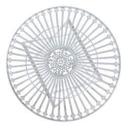 Tavolino da esterno Tegal bianco antico