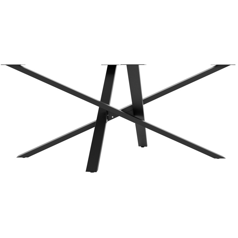 Soporte para mesa de comedor Jimmy en forma de mikado Negro,180x80x72 cm