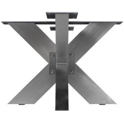 Pieds de table Duncan L98xl58xH43 cm en acier inoxydable