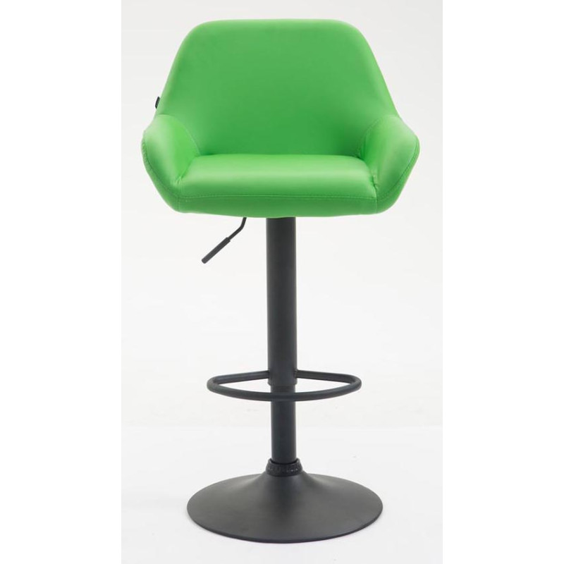Lot de 2 tabourets de bar Braga simili cuir vert