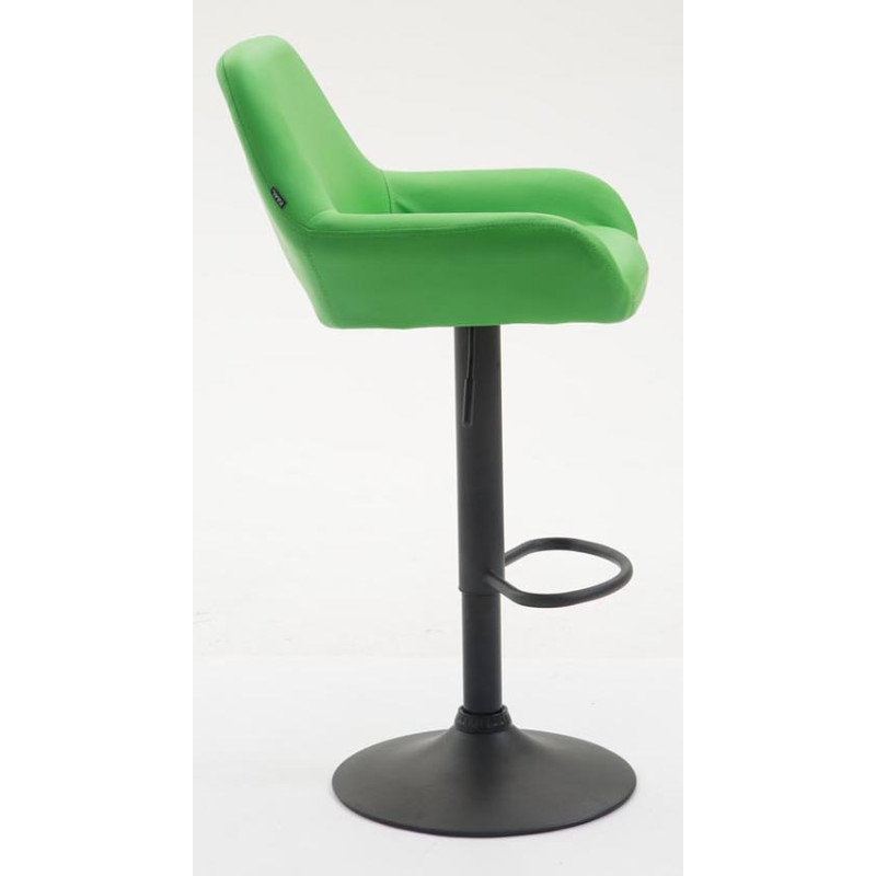 Lot de 2 tabourets de bar Braga simili cuir vert