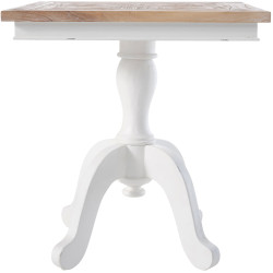 Table de bistro Grasby naturel/blanc