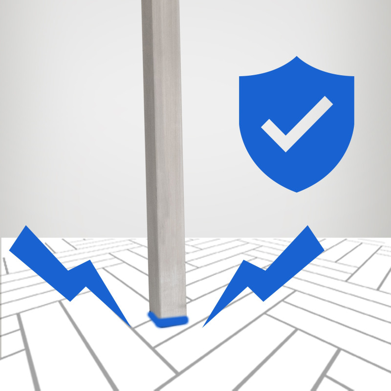 Tabouret de bar Damaso E en feutre avec structure à 4 pieds anthracite