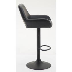 Lot de 2 tabourets de bar Braga simili cuir noir