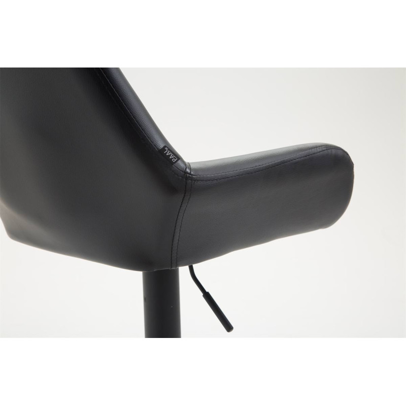 Lot de 2 tabourets de bar Braga simili cuir noir