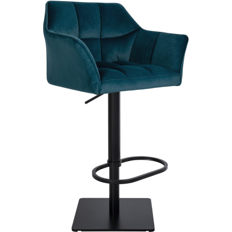 Sgabello da bar in velluto verde Damaso B