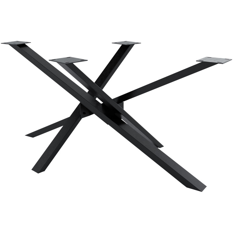 Pieds de table Jimmy 160x80x72 noir industriel