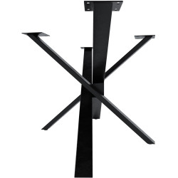 Pieds de table Jimmy 180x80x72 noir industriel