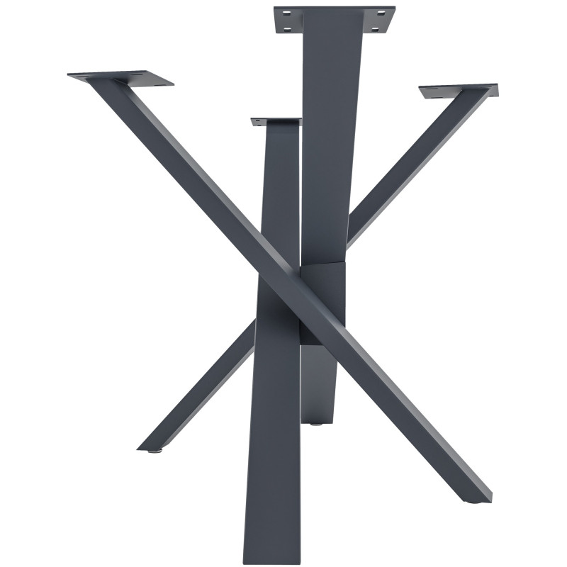 Soporte para mesa de comedor Jimmy en forma de mikado Gris,120x70x72 cm