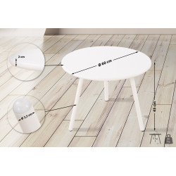 Table basse Minot, blanche