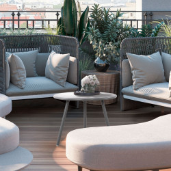 Table basse Minot, gris foncé