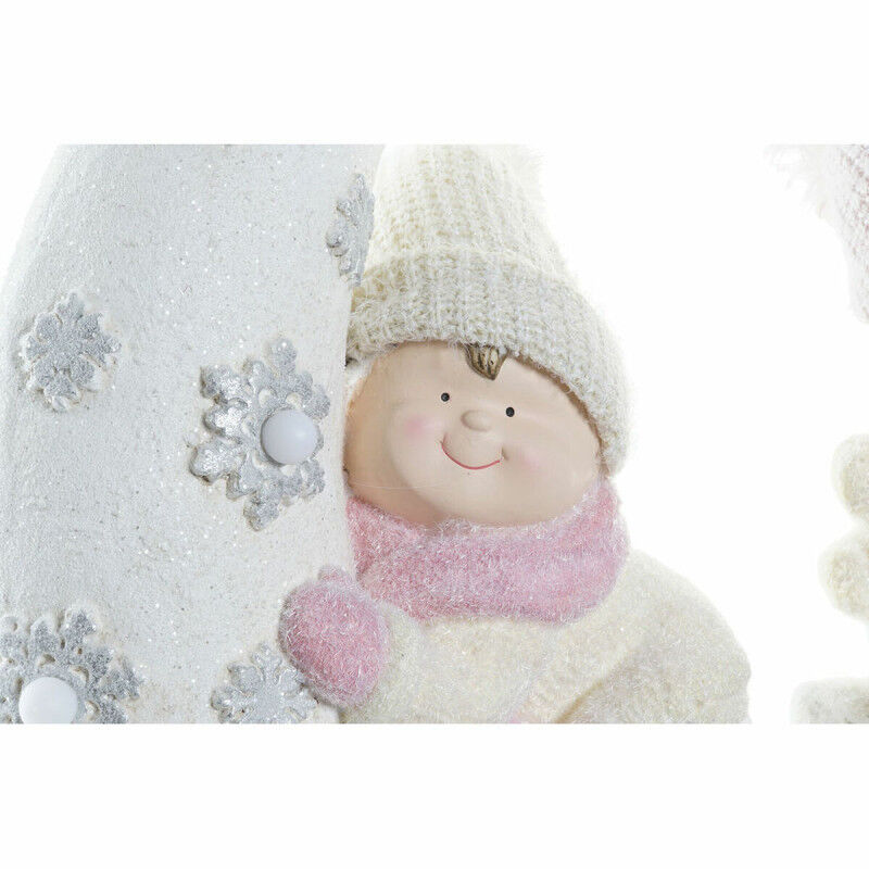 Figurine Décorative DKD Home Decor Blanc Rose Lune 31 x 20 x 43 cm (2 Unités)