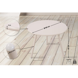 Table basse Minot, gris clair