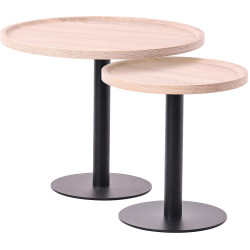 Ensemble de tables d'appoint en ch?ne Aspen