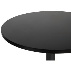 Table haute ronde Lamoni noire/noire