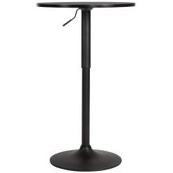 Table haute ronde Lamoni noire/noire