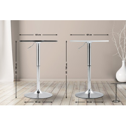 Table haute ronde blanche Lamoni