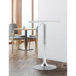 Table haute ronde blanche Lamoni