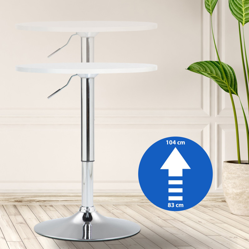 Table haute ronde blanche Lamoni