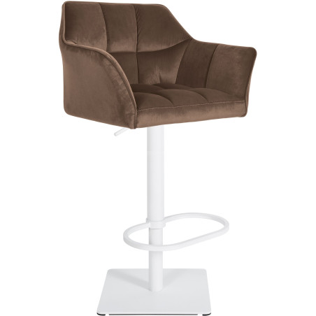 Tabouret de bar Damaso W velours marron