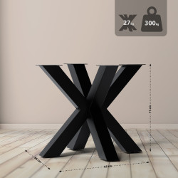 Pieds de table Harlan 85x85x71 noirs