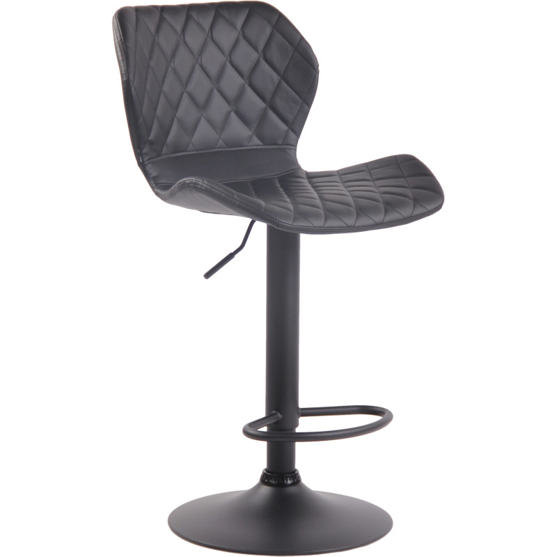 Tabouret de bar en liège simili cuir noir