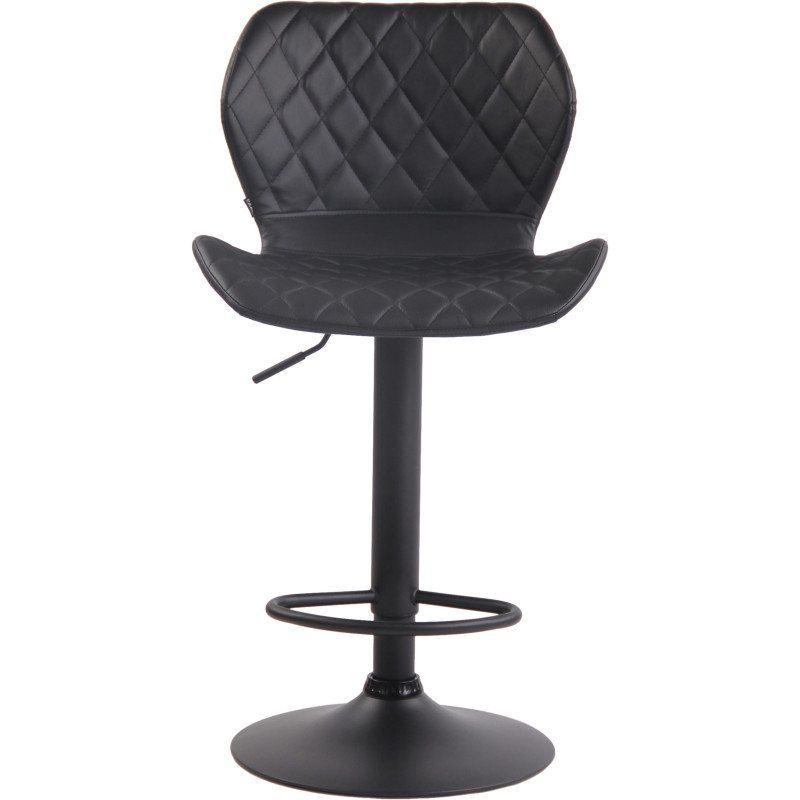 Tabouret de bar en liège simili cuir noir