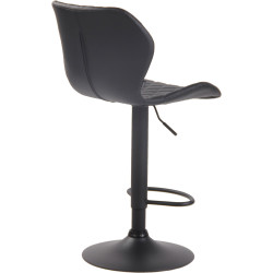 Tabouret de bar en liège simili cuir noir